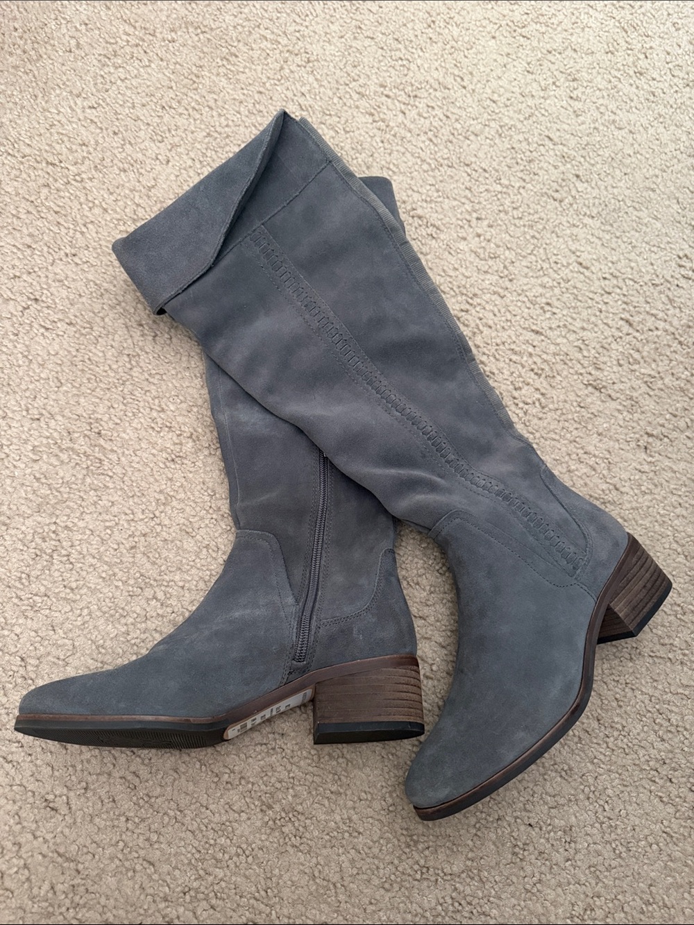 Vince Camuto Gray Suede Over-the-Knee Boots